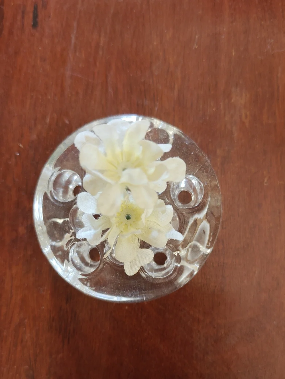 Clear Glass Flower Frog Vase Insert